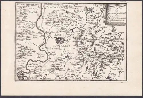 Carte du Gouvernement de Linchamp - Linchamps Charleville-Mezieres Thilay Neufmanil Montherme Ardennes Grand-E