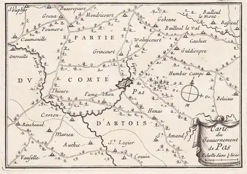 Carte du Gouvernement de Pas - Pas-en-Artois Authie Arras Pas-de-Calais Hauts-de-France Frankreich