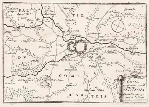 Carte du Gouvernement d'Arras - Arras Pas-de-Calais Hauts-de-France Frankreich