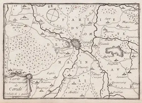 Carte du Gouvernement de Condé - Conde-sur-l'Escaut Marly Nord Hauts-de-France