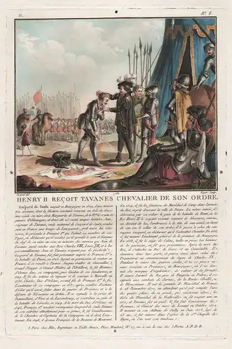 Henry II recoit Tavanes Chevalier de son ordre - Gaspard de Saulx maréchal de Tavannes Henri II roi König king