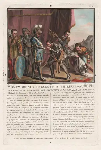 Montmorency Presente a Philippe-Auguste les Enseignes enlevees aux Imperiaux a la Bataille de Bouvines - Mathi