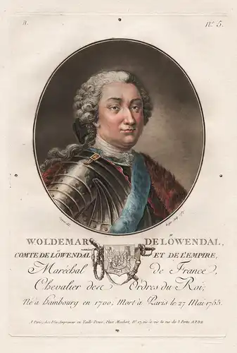 Woldemar de Löwendal, Comte de Löwendal et de l'Empire - Ulrich von Löwendal (1700-1755) Feldherr Marshal mare