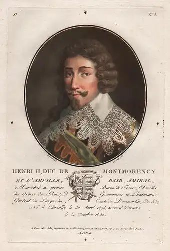 Henri II, Duc de Montmorency et d'Amville, Pair, Admiral - Henri II de Montmorency (1595-1632) French military