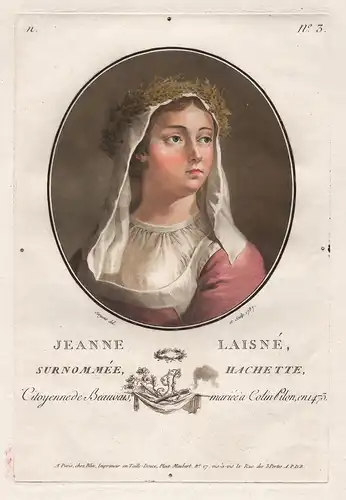 Jeanne Laisné - Jeanne Hachette (c.1454-?) Laisne Fourquet Beauvais heroine Portrait