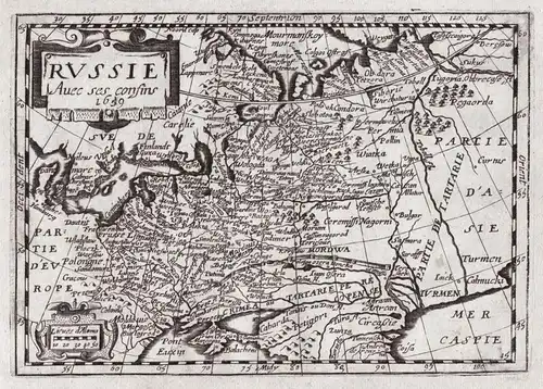 Russie avec ses confins 1659 - Russia Russland Russie Ukraine Krim Crimea Lithuania Litauen Estonia Latvia