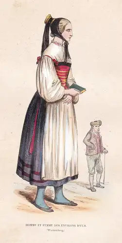 Homme et Femme des Environs d'Ulm - Ulm Baden-Württemberg costume Trachten costumes