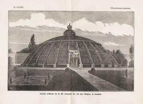 Jardin d'Hiver de S. M. Leopold II, roi des Belges, a Laeken - Wintergarten conservatory König Leopold II Lake