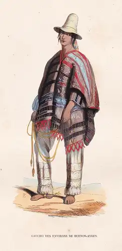 Gaucho des environs de Buenos-Ayres - Buenos Aires Argentina Argentinian man costume Trachten costumes