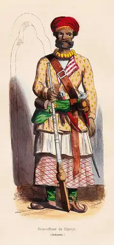 Sous-officier de Ciphays - Hindustan India Indien Asien Asia costumes Trachten