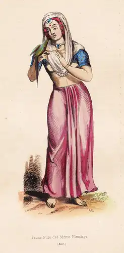 Jeune Fille des Monts Himalays - Himalaya woman Asien Asia costumes Trachten