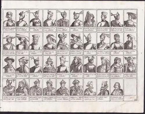 (Small portraits of various Dutch personalities) - Holland comtes Herzöge counts Portraits Portrait