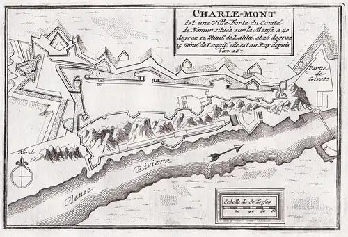 Charle-Mont - Fort de Charlemont Givet Meuse Ardennes Grand-Est Plan fortification Fortifikation