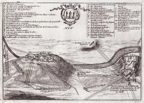 Huy - Huy Fort Plan fortification Fortifikation citadel Wallonie Belgique Belgium Belgien