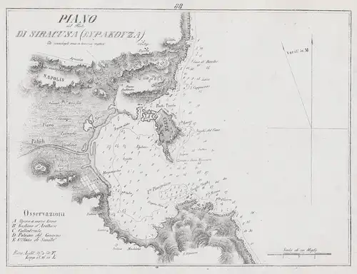 Piano del porto di Siracusa - Siracusa Sicilia Sicily Sizilien Italia Italy Italien Plan