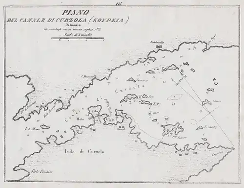 Piano del Canale di Curzola - Korcula Hrvatska Croatia Kroatien Plan