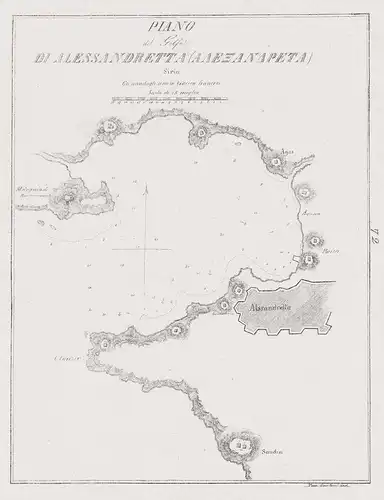 Piano del Golfo di Alessandretta - Iskenderun Gulf of Alexandretta Turkey Türkei Plan