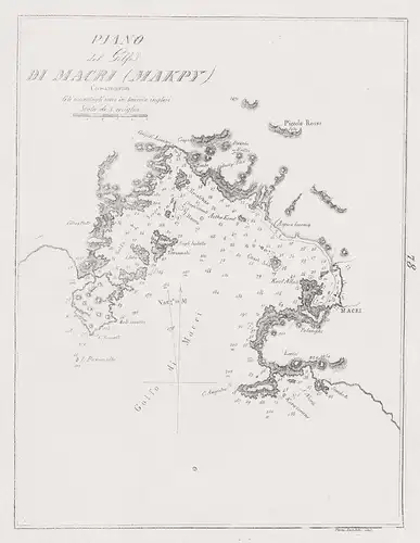 Piano del Golfo di Macri - Fethiye Mugla Turkey Türkei Plan