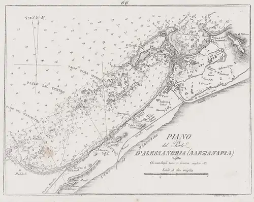 Piano del Porto d'Alessandria - Alexandria Egypt Alexandrie Egypte Africa Afrique Afrika Plan