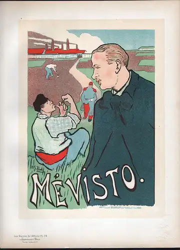Affiche pour Mevisto (Plate 78) - Le Cafe Concert Paris poster Plakat Art Nouveau Jugendstil