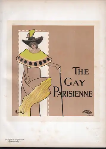 Affiche anglaise The Gay Parisienne (Plate 96) - Paris Mode fashion poster Plakat Art Nouveau Jugendstil