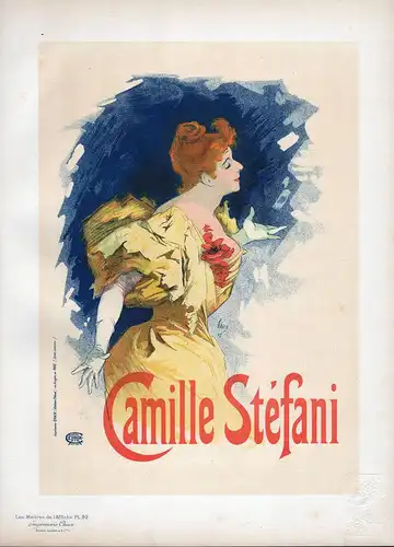 Affiche pour M.lle Camille Stefani (Plate 93) - Paris theatre Theater poster Plakat Art Nouveau Jugendstil