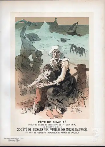 Affiche pour une fete de charite au benefice de la Societe de Secours aux Familles des Marins naufrages (Plate