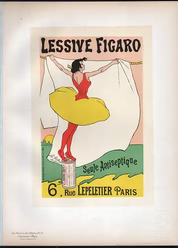 Affiche pour la Lessive Figaro (Plate 71) - Figaro Waschmittel cleaning agent poster Plakat Art Nouveau Jugend