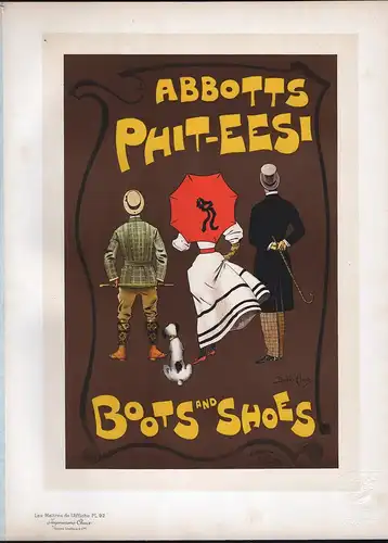 Affiche anglaise pour la fabrique de chaussures (Bottes et Souliers) Abbots Phit-Eesi (Plate 92) - Boots shoes