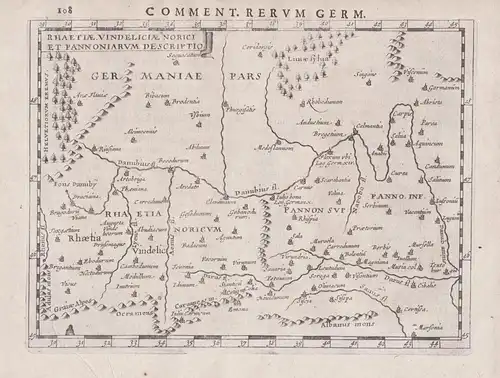 Rhaetiae Vindeliciae Norici et Pannoniarum descriptio - Raetia Noricum Pannonia Donau Schweiz Hungary Croatia
