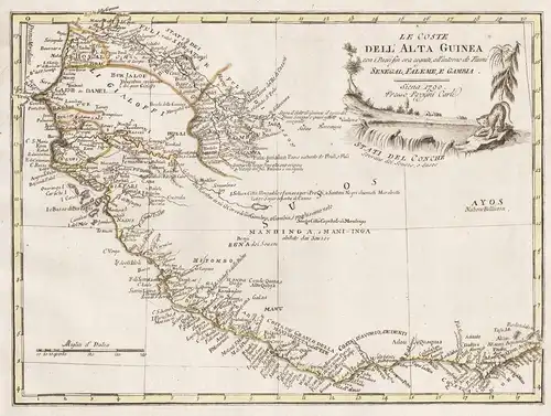 Le Coste dell'Alta Guinea con i Paesi sin ora cogniti, all'intorno de Fiumi Senegal, Faleme, e Gambia - West A