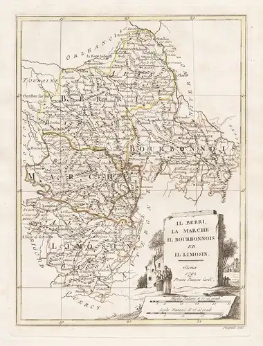 Il Berri, la Marche, il Bourbonnois ed il Limosin - Limoges Moulins Bourges Issoudun Montlucon Aubusson France