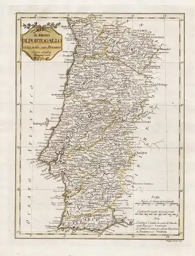 Il Regno di Portogallo diviso nelle sue Provincie - Portugal Lisboa Lisbon Lissabon