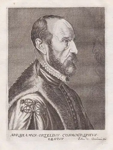 Abrahamus Ortelius Cosmographus Regius - Abraham Ortelius (1527-1598) cartographer geograph Portrait