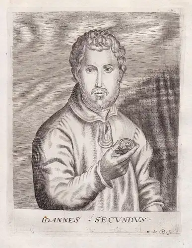 Ioannes Secundus - Janus Secundus (1511-1536) Johannes New Latin poet painter sculptor Portrait