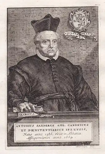 Antonius Sanderus S. T. L. Canonicus et Poenitentiarius Iprensis...-  Antoon Sanders (1586-1664) Antwerp Leuve