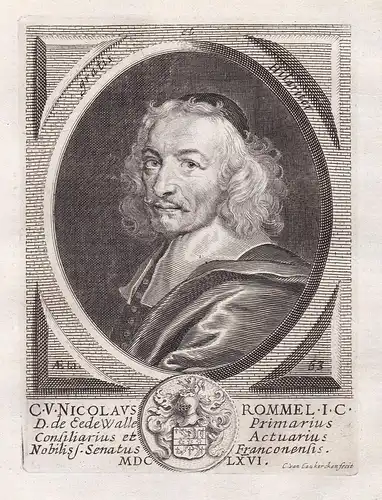 C. V. Nicolaus Rommel  - Nicolaus Rommel (1603-1669) juriste de Bruges Brugge jurist Portrait
