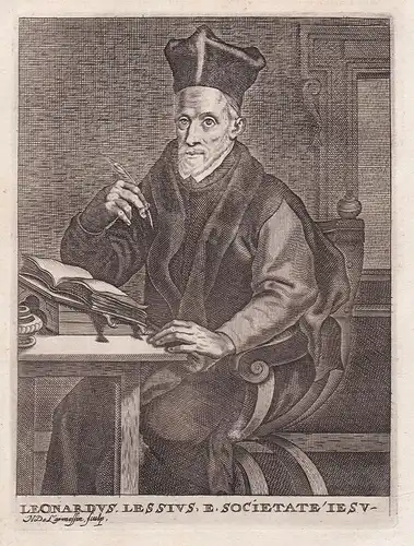 Leonardus Lessius, e Societate Iesu. - Leonardus Lessius (1554-1623) Jesuit Jesuiten Brecht Leuven Portrait