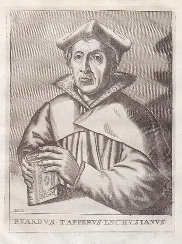Ruardus Tapperus Enchusianus - Ruard Tapper (1487-1559) Dutch theologian Leuven Cambrun Enkhuizen Portrait