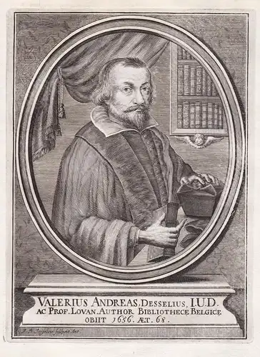 Valerius Andreas Desselius... - Valerius Andreas (1588-1655) Dessel jurist hebraist Leuven Portrait