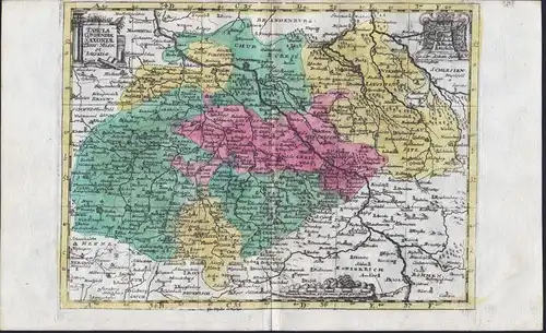 Tabula Compendia Saxoniae Thur: Misn: et Lusatiae - Sachsen Thüringen Meissen Vogtland Anhalt Lausitz