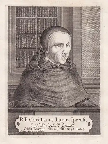 Christianus Lupus, Iprensis - Christian Lupus (1612 - 1681) historian Ieper Ypres Portrait