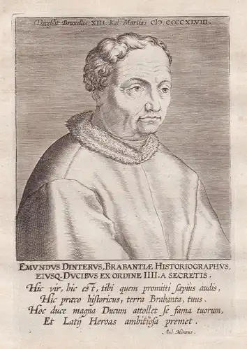 Edmundus Dinterus - Emond de Dynter (1370 - 1449) geographer Geograph Chronist chroniqueur Dinther Brabant Por