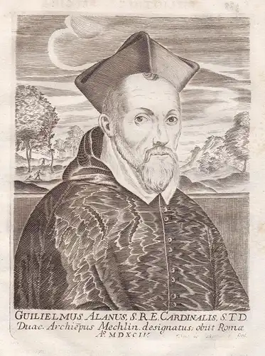 Guilielmus Alanus, S.R.E. Cardinalis - William Allen (1532 - 1594) Cardinal Bishop Portrait