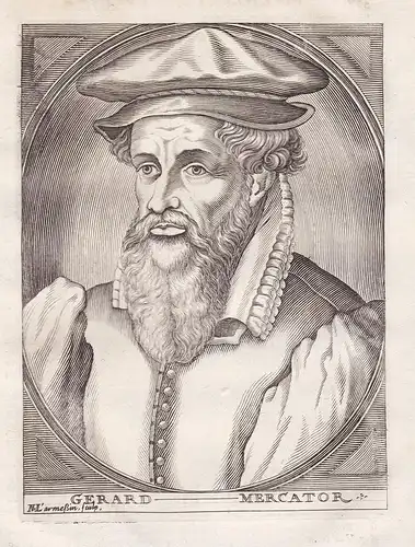 Gerard Mercator - Gerardus Mercator (1512-1594) geographer cosmographer cartographer Portrait