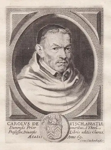 Carolus de Visch, Abbatiae- Carolus de Visch (1596-1666) Brugge bibliographer Ten Duinen Abbey Bulskamp Portra