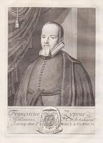 Franciscus Zypeus. // Franz van den Zype (1580-1650) Franciscus Zypeus Leuven Theologe Mechelen Antwerpen Port