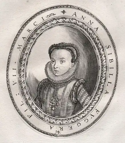 Anna Sibilla Fuggera Fil. VII. Marci - Anna Sibylle Fugger (1577-1618) Nordenorf Portrait