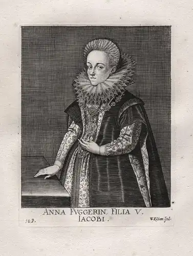 Anna Fuggerin, Filia V. Iacobi - Anna Gräfin Fugger (1582-1633) Babenhausen Ilsung von Tratzberg Portrait
