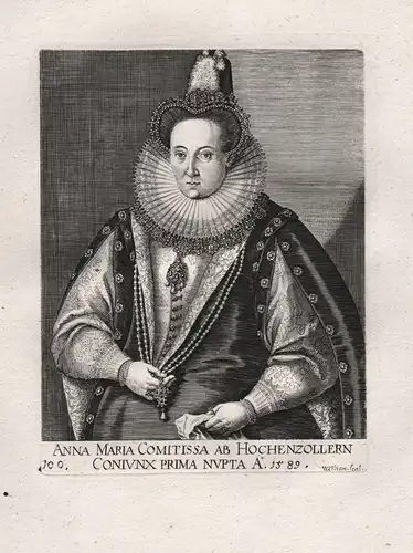 Anna Maria Comitissa ab Hochenzollern - Anna Maria Fugger v. Hohenzollern-Sigmaringen (1573-1598) Portrait